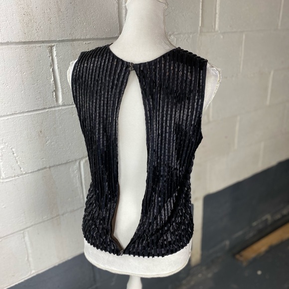 Diane von Furstenberg Cocktail Top Size 6 Black - Picture 5 of 6